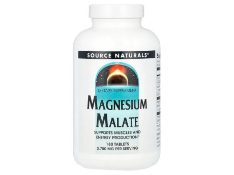 MAGNESIUM MALATE 1250мг Source Naturals (180 таблеток)