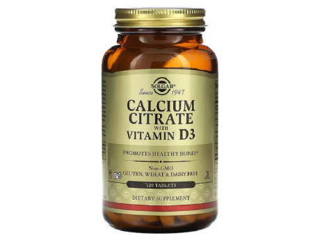 Calcium Citrate with Vitamin D3 Solgar (120 таблеток)
