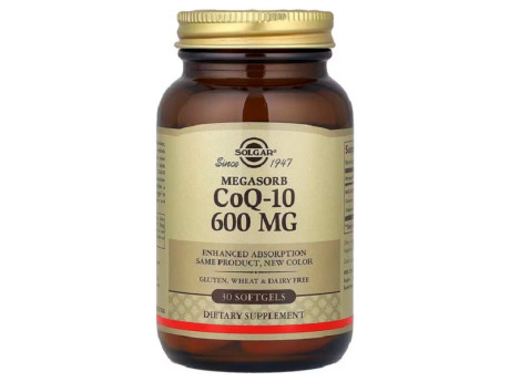 CoQ-10 600мг Solgar (30 капсул)