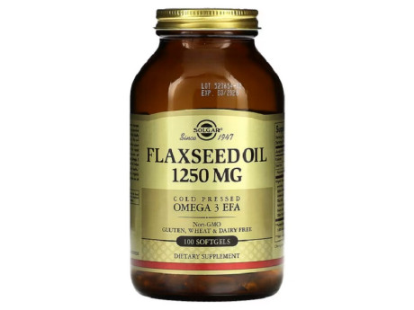 FLAXSEED OIL 12500мг Solgar (100 капсул)