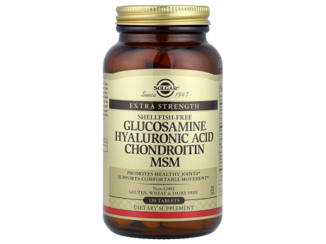 Glucosamine Hyaluronic Acid Chondroitin MSM Solgar (120 таблеток)