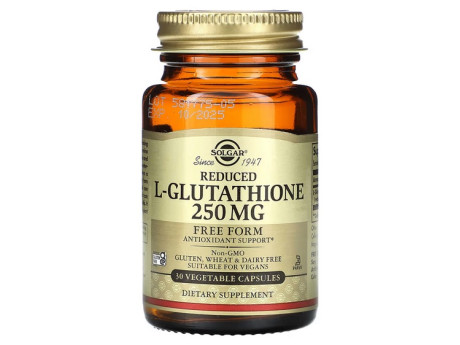 L-GLUTATHIONE 250мг Solgar (30 вег капсул)