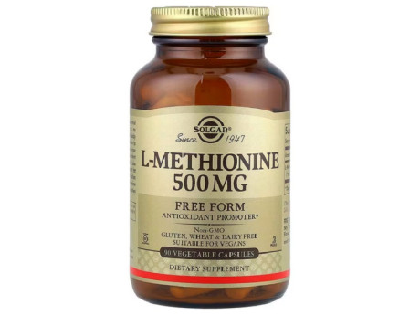 L-METHIONINE 500мг Solgar (90 вег капсул)