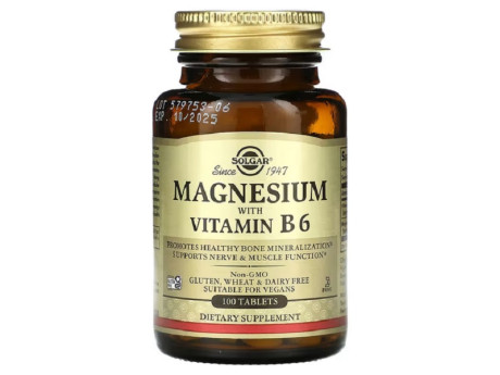 Magnesium with Vitamin B6 Solgar