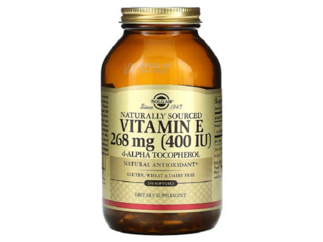 Vitamin E 400 IU Mixed Tocopherols Solgar (250 капсул)