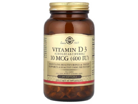 Vitamin D3 (Cholecalciferol) 400 IU Solgar
