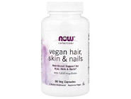 Vegan hair, skin & nails Now Foods (90 вег капсул)