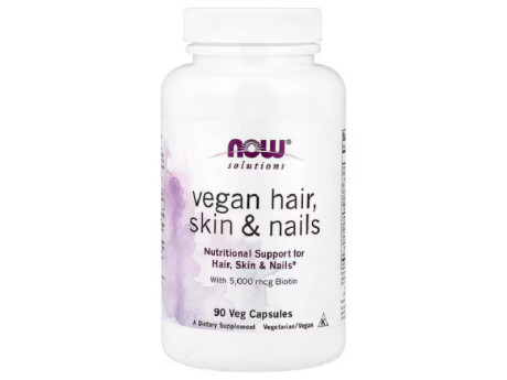 Vegan hair, skin & nails Now Foods (90 вег капсул)