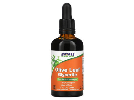 Olive Leaf Glycerite 18% Liquid Now Foods (59 мл)