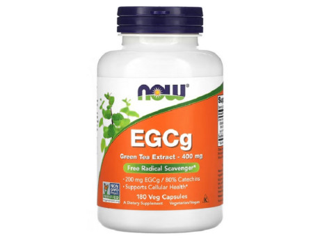 EGCg Green Tea Extract 400мг Now Foods (180 вег капсул)