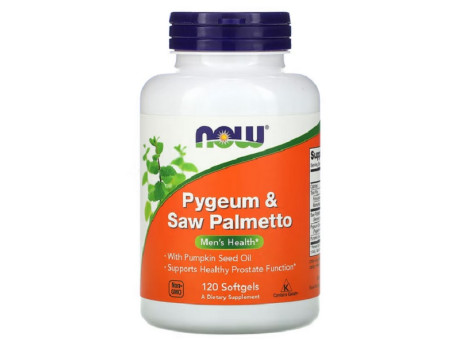 Pygeum & Saw Palmetto 25/80мг Now Foods (120 капсул)