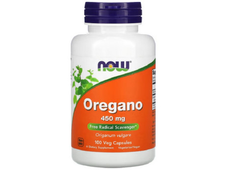 Oregano 450мг Now Foods (100 вег капсул)