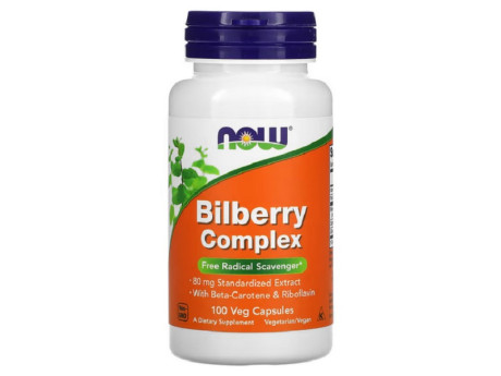 Bilberry Complex 80мг Now Foods (100 вег капсул)