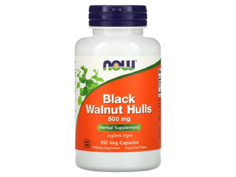 Black Walnut Hulls 500мг Now Foods (100 вег капсул)