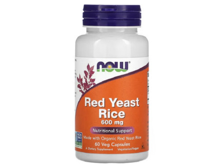 Red Yeast Rice 600мг Now Foods (60 вег капсул)