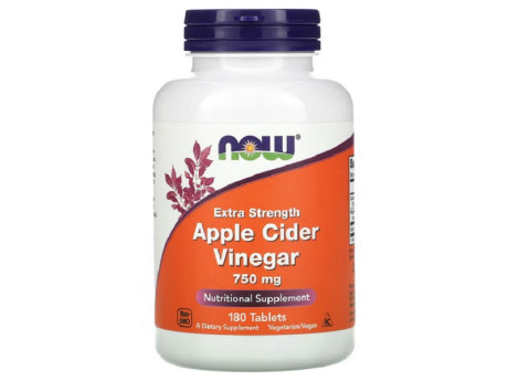 Apple Cider Vinegar 750мг Now Foods (180 таблеток)