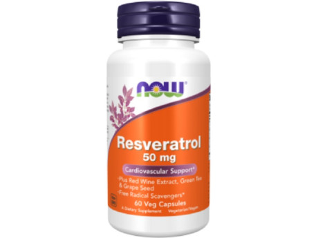 Resveratrol 50мг Now Foods (60 вег капсул)