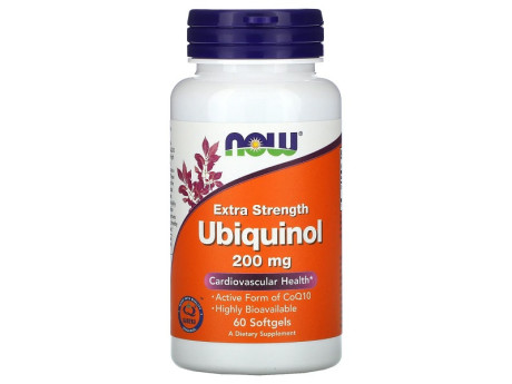 Ubiquinol 200мг NOW (60 капсул)