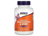 Veg Glucosamin & MSM 500/500 Now Foods (120 вег капсул)