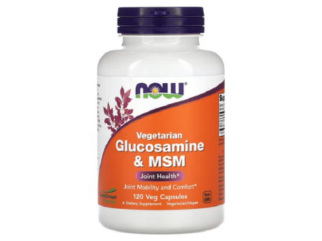 Veg Glucosamin & MSM 500/500 Now Foods (120 вег капсул)