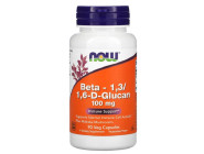 Beta - 1,3/1,6-D-Glucan 100мг Now Foods (90 вег капсул)