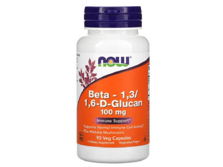 Beta-Glucans with ImmunEnhancer Extra Strength Now Foods (60 вег капсул)