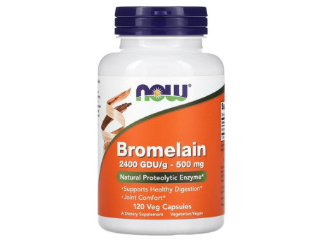 Bromelain 500мг NOW Foods (120 вег капсул)