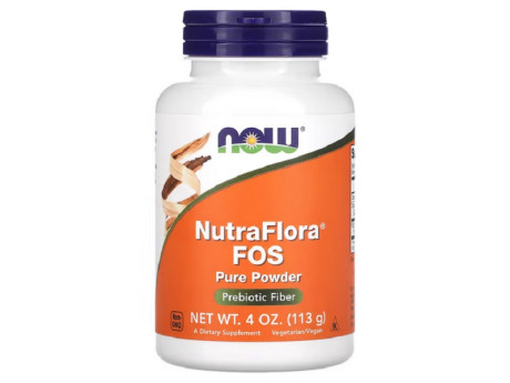 NutraFlora FOS Powder Now Foods (113 грамм)
