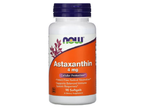 Astaxanthin 4мг Now Foods (90 капсул)