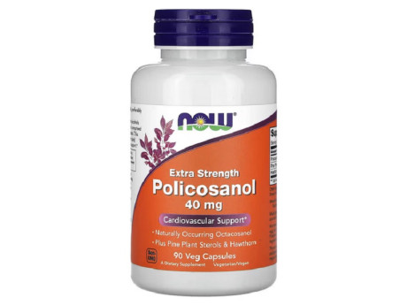 Policosanol 40мг Plus Now Foods (90 вег капсул)