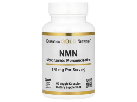NMN 175мг California Gold Nutrition (60 вег капсул)