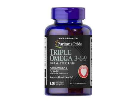 Maximum Strength Triple Omega 3-6-9 Fish Flax and Borage Oils 
