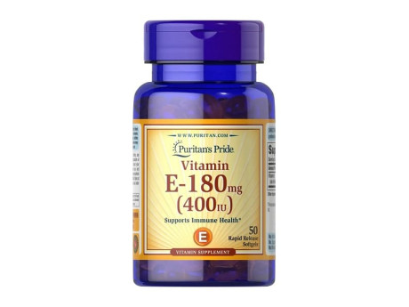 Vitamin E 400 IU Puritan's Pride (50 капсул)