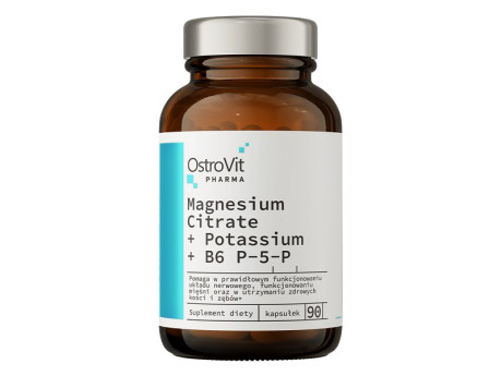 Pharma Magnesium Citrate + Potassium + B6 P-5-P OstroVit (90 капсул)