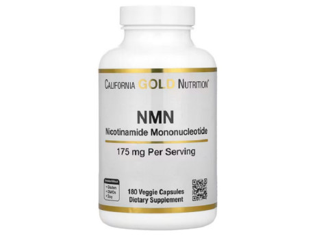 NMN 175мг California Gold Nutrition (180 вег капсул)