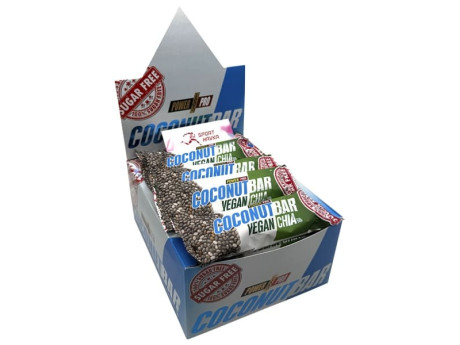 Упаковка батончиков Coconut bar Vegan Chia Power Pro (20 шт по 50 г)
