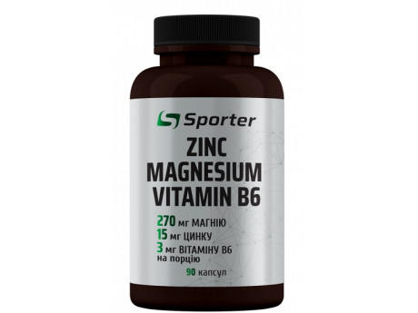 Zinc Magnesium Vitamin B6 Sporter (90 капсул)