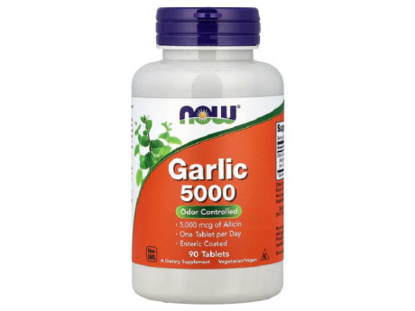 Garlic 5000 Enteric Now Foods (90 таблеток)