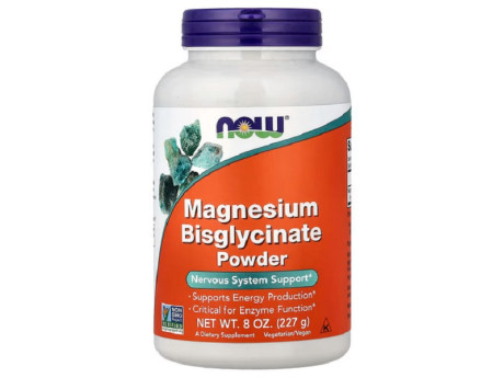 Magnesium Bisglycinate Powder Now Foods (227 грамм)