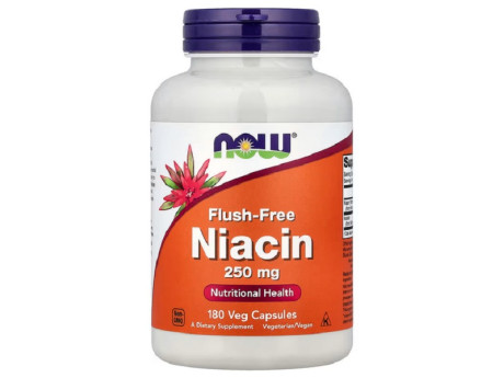 Flush-Free Niacin 250мг Now Foods (180 вег капсул)
