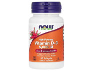 Vitamin D-3 5000 IU Now Foods (30 капсул)