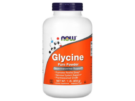 Glycine Pure Powder Now Foods (454 грамм)