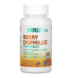 Berry Dophilus Kids 2 Billion Now Foods (60 таблеток) (06/2026)