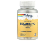 Betaine HCI with Pepsin 650мг Solaray (100 вег капсул)