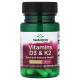 Vitamins D3 & K2 2000 IU & 75мкг Swanson (60 вег капсул)