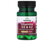 Vitamins D3 & K2 2000 IU & 75мкг Swanson (60 вег капсул)