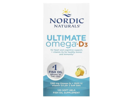 Ultimate Omega-D3 1,280мг Nordic Naturals (60 капсул)