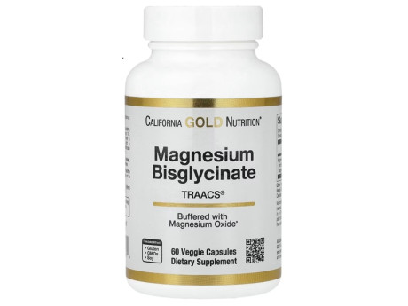 Magnesium Bisglycinate California Gold Nutrition (60 вег капсул)