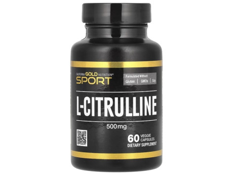 L-Citrulline 500мг California Gold Nutrition (60 вег капсул)