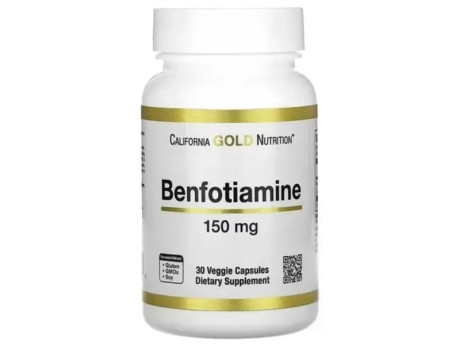 Benfotiamine 150мг California Gold Nutrition (30 вег капсул)